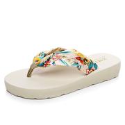 巴厘岛拖鞋女夏时尚外穿波，西米亚人字拖中跟厚底，防滑夹脚沙滩凉拖