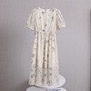 清A603时尚气质款浪漫印花设计高腰裙 版型圆领雪纺连衣裙