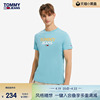 Tommy 男装纯棉时尚亮色字母印花圆领修身短袖T恤DM0DM12853