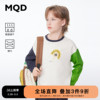 吸湿速干MQD童装男童撞色鸳鸯袖长袖T恤24春儿童水印T恤