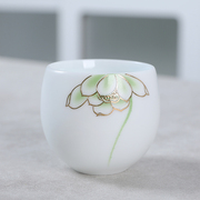陶瓷单个品茗杯功夫大小茶，杯子套装茶盏主人，杯茶具配件罗汉杯定制