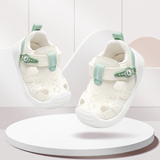奥特莱斯夏季宝宝凉鞋包头学步鞋男女童婴儿防滑软底鞋