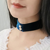 2024年流行韩版网红优雅脖子饰品颈带，个性多色金丝绒项圈围脖