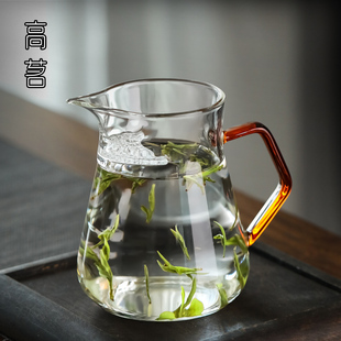 月牙过滤公道杯茶滤茶漏一体，加厚玻璃茶壶泡，绿茶专用泡茶器分茶杯