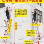 加多奇伸缩家用折叠梯升降楼梯铝合金梯子挂钩单梯踏板便携室内