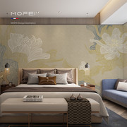 现代简约新中式复古墙纸客厅轻奢壁纸电视背景墙壁画卧室沙发墙布