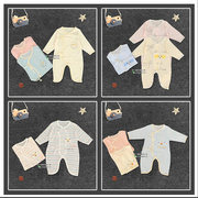 婴之娇新生儿0-3月男女宝宝，纯棉连体衣绑带，蝴蝶哈衣爬服夏季