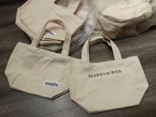日单marks&web加厚原宿小号帆布手拎袋便当包环保购物袋手袋