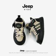 jeep男童鞋子2023春秋季中大童高帮，板鞋儿童运动鞋女童休闲鞋