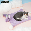 zeze独角兽猫窝睡垫四季通用柔软猫垫子睡觉用狗窝宠物用品猫咪床
