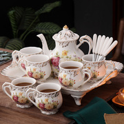 下午茶茶具套装英式陶瓷，家用茶杯客厅带托盘欧式水杯咖啡杯具套装