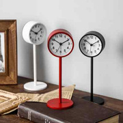 闹钟简约北欧风格学生用静音，床头钟表创意个性台钟桌面摆件小座钟