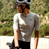 速干透气山地单车男修身短袖上衣，公路自行车白色牛奶丝骑行服定制