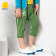 黄色小鸭男童夏季裤，子男宝宝韩版婴儿，哈伦裤时尚七分裤薄款