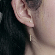 精致时髦925银流苏耳环女简约长款纯银气质耳线显脸瘦养耳洞