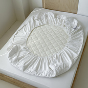 纯色夹棉单件床笠绗缝加厚单双人席梦思床垫保护套1.5m1.8米