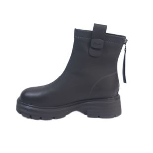 珂卡芙2023冬季时尚中跟一体，方跟防水台橡胶底女短靴商场同款