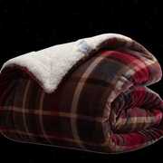 三层仿羊羔绒毛毯加厚双层冬季盖毯珊瑚绒毯被子法兰绒，毯子单双人(单双人)