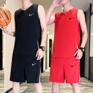 耐克顿运动套装男士夏季宽松跑步健身训练速干背心透气短裤篮球服