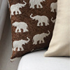 跨境植绒小象动物图案家居抱枕，布艺靠垫ins风，简约现代可爱靠枕套l