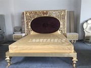 新古典(新古典)双人床欧式奢华实木雕花1.8米2米婚床大户型主卧法式宫廷床
