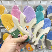 韩国硅胶防滑儿童袜子薄款拼色隐形宝宝袜套男女童，东大门夏季船袜