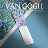  梵高Van Gogh鸢尾花经典世界名画周边艺术书签金属镀银质造旧复古优雅文艺文创中商文创