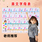 儿童26个英文字母表，挂图墙贴小学生启蒙英语，大小写学习学具教具