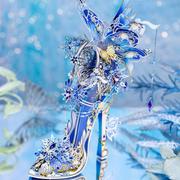 艺模3d立体拼图金属，拼装模型雪之恋爱莎，水晶鞋手工diy送女友礼物