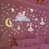 夜光墙贴纸儿童卧室装饰布置房间，女孩床头贴画，背景墙面墙壁3d立体