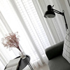 简约现代日式窗帘北欧风格，细麻纱白色，纯色窗纱棉麻质感阳台客厅