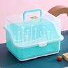 奶瓶收纳箱盒储存干燥沥水，架带便防尘k婴儿，餐外奶粉盒盖携具