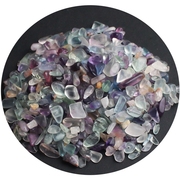 急速天然多彩萤石水晶，碎石原石手链消磁石净化蓝绿，紫色萤石装