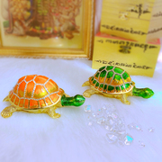 泰国手工艺牌，百家乐泰阁彩色乌龟，摆件装饰品2314