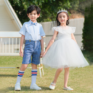 六一儿童节合唱团演出服男女童蓬蓬纱裙幼儿园小学生朗诵表演服装