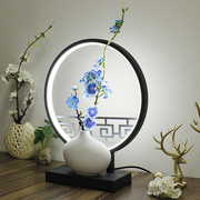 新中式台灯卧室床头柜灯，现代客厅创意装饰居家摆件，温馨可遥控桌灯