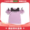 日本直邮ALGY 儿童版蕾丝拼接露肩T恤 时尚甜美设计 春夏流行款式