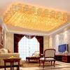 创意现代水晶灯金色圆形水晶灯客厅卧室LED吸顶灯黄色水晶灯