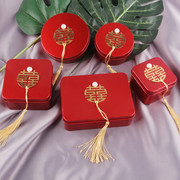 创意马口铁喜糖盒婚礼糖盒铁盒，中式中国风结婚糖果，盒子多尺寸定制