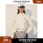 TeenieWeenie小熊奥莱格纹单肩包斜跨包手提包水桶包大容量女士