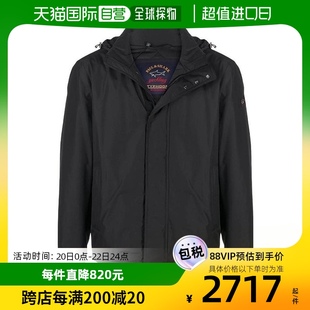 香港直发PAUL & SHARK男士黑色连帽棉服休闲潮流百搭时尚I20P2000