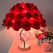 水晶台灯创意婚房长明温馨床头灯送装饰闺蜜玫瑰花结婚生日礼物品