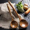 日式天然大木勺子长柄勺木头勺子不粘锅汤勺木质大号粥勺厨房家用