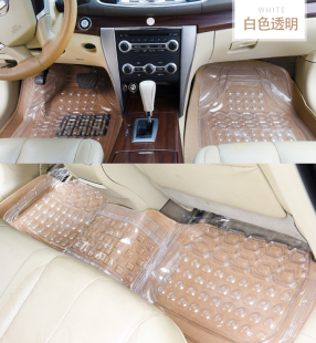 车用垫子单片汽车脚垫通用易清洗(易清洗)透明乳胶，橡胶主驾驶pvc塑料脚垫