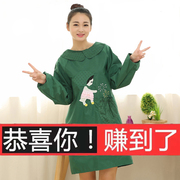 2023韩版时尚家用防水厨房围裙长袖，全包大人女罩衣女围兜