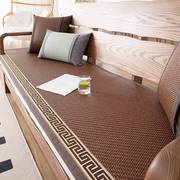 夏天中式实木藤编藤席沙发垫子坐垫定制沙发上可折叠不粘毛的凉席