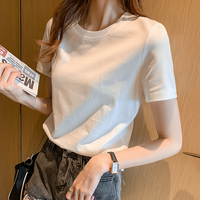 短袖女式韩版修身打底圆领，t恤