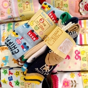 日本订单春秋冬季宝宝男女童袜纯棉点胶防滑松口中筒袜地板袜3双