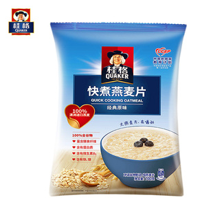 QUAKER桂格 快煮燕麦片700g 袋装经典原味粗粮谷物冲饮冲调