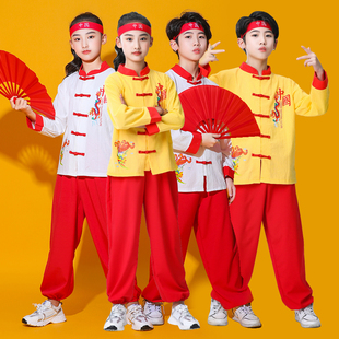 儿童武术练功服中小学生运动会演出服，中国风男女童，六一表演服装